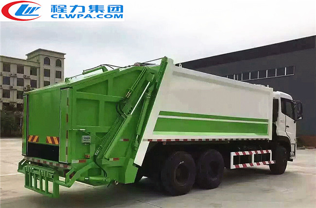 国五东风天龙后双桥压缩式垃圾车