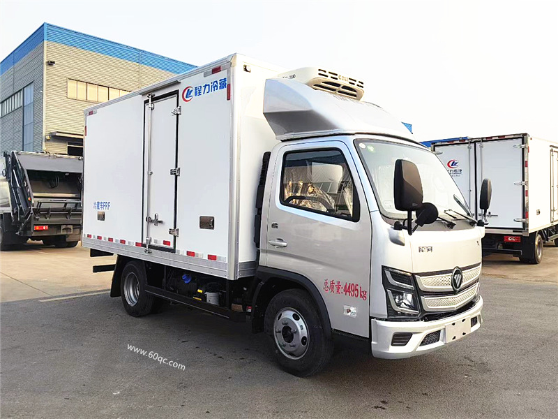 福田欧马可国六蓝牌冷藏车