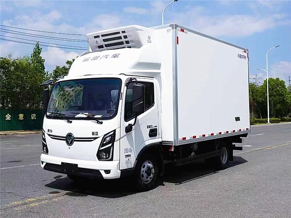福田奥铃智蓝纯电冷藏车